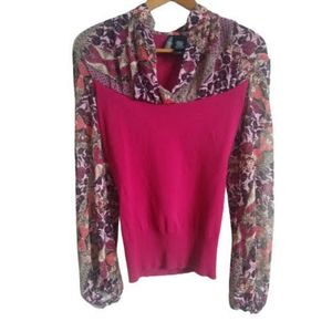 Bisou Bisou Sheer Sleeves and Sweater combo, Size XS